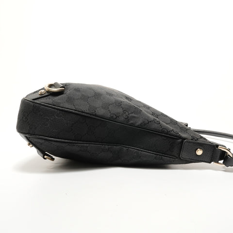 GUCCI Abby One Shoulder Bag GG Canvas 130737 205118 Black Shoulder Bag black WS28519