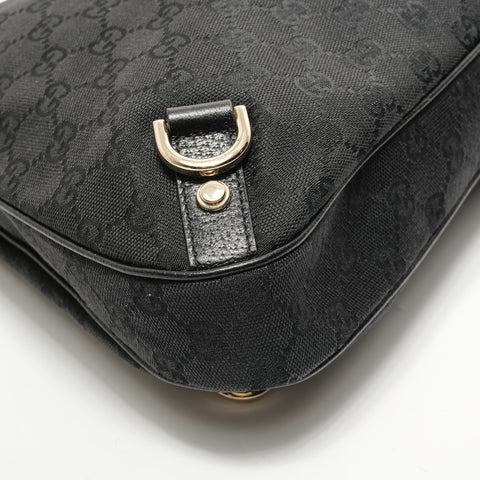 GUCCI Abby One Shoulder Bag GG Canvas 130737 205118 Black Shoulder Bag black WS28519