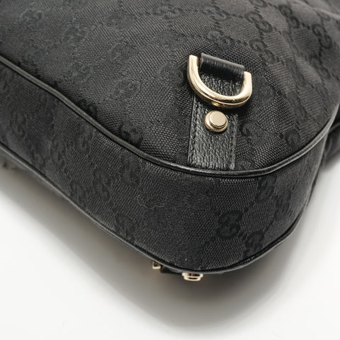 GUCCI Abby One Shoulder Bag GG Canvas 130737 205118 Black Shoulder Bag black WS28519