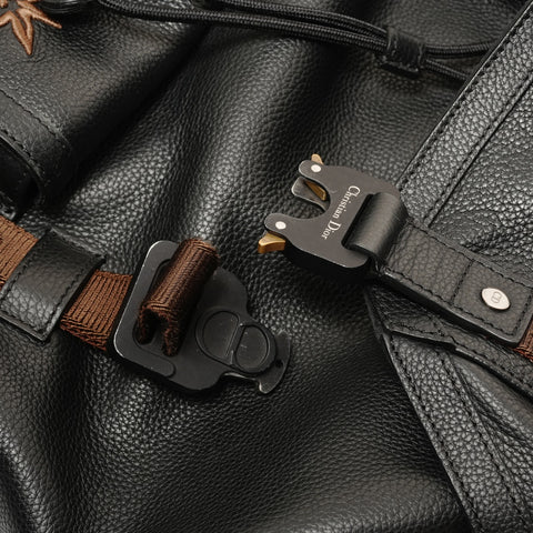 Christian Dior Dior x Cactus Jack Hit the Road Leather Backpack  Daypack black WS28521