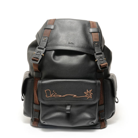 Christian Dior Dior x Cactus Jack Hit the Road Leather Backpack  Daypack black WS28521