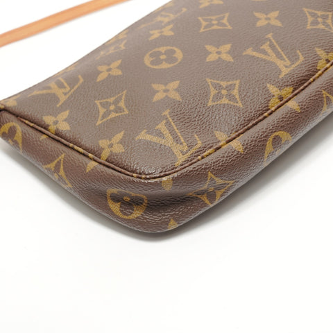 LOUIS VUITTON Monogram Pochette Accessories, made in 1998 Shoulder Bag Brown WS28523