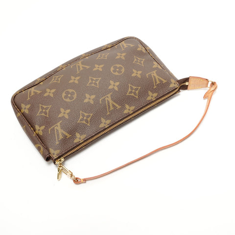 LOUIS VUITTON Monogram Pochette Accessories, made in 1998 Shoulder Bag Brown WS28523