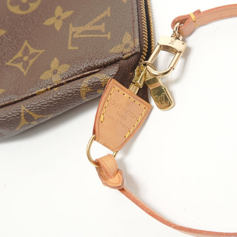 LOUIS VUITTON Monogram Pochette Accessories, made in 1998 Shoulder Bag Brown WS28523