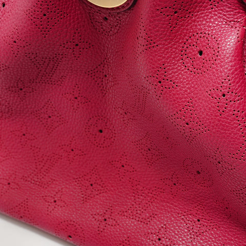 LOUIS VUITTON Monogram Mahina Seals PM Grenat, made in 2011. Handbag Red WS28524