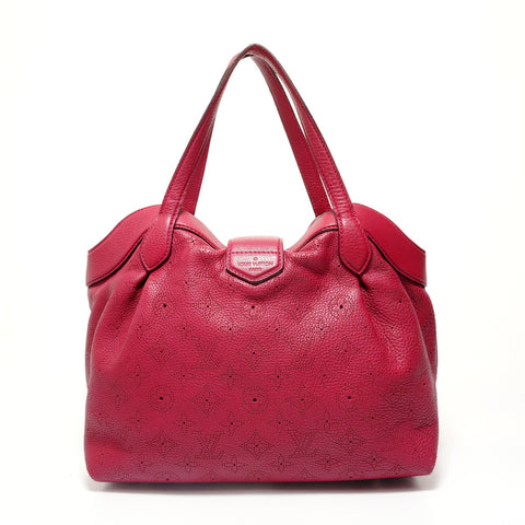 LOUIS VUITTON Monogram Mahina Seals PM Grenat, made in 2011. Handbag Red WS28524