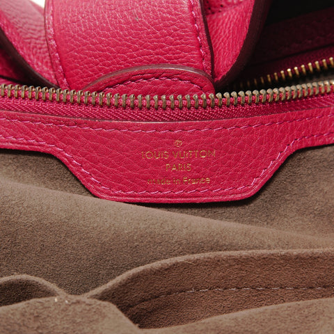 LOUIS VUITTON Monogram Mahina Seals PM Grenat, made in 2011. Handbag Red WS28524