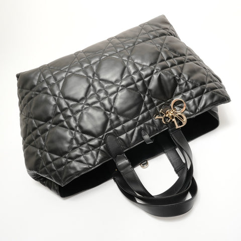 Christian Dior Cannage Leather Tote Bag Tote Bag black WS28528