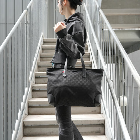 GUCCI GG canvas tote bag Tote Bag black WS28530 – NUIR VINTAGE