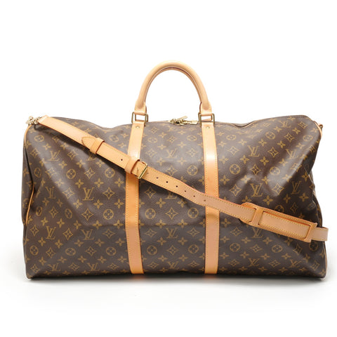 LOUIS VUITTON 1996 Monogram Keepall 60 Bandoulière Boston bag Brown WS28531