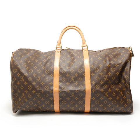 LOUIS VUITTON 1996 Monogram Keepall 60 Bandoulire Boston bag Brown WS28531