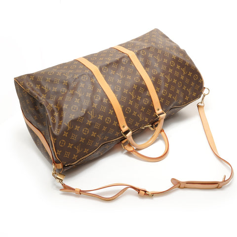 LOUIS VUITTON 1996 Monogram Keepall 60 Bandoulire Boston bag Brown WS28531