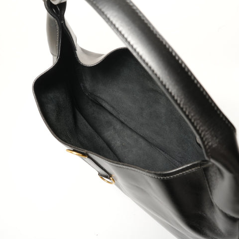 HERMES Trim 38 Box Calf �›S stamp Shoulder Bag black WS28532
