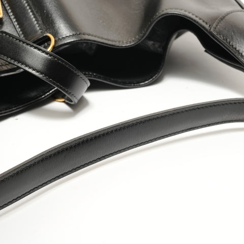 HERMES Trim 38 Box Calf �›S stamp Shoulder Bag black WS28532