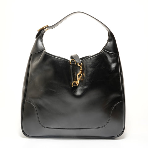 HERMES Trim 38 Box Calf �›S stamp Shoulder Bag black WS28532