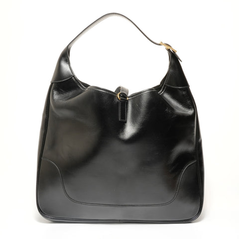 HERMES Trim 38 Box Calf �›S stamp Shoulder Bag black WS28532