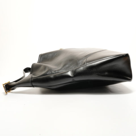 HERMES Trim 38 Box Calf �›S stamp Shoulder Bag black WS28532