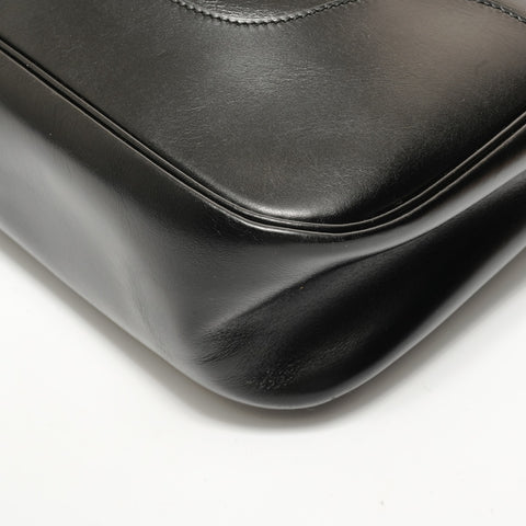 HERMES Trim 38 Box Calf �›S stamp Shoulder Bag black WS28532
