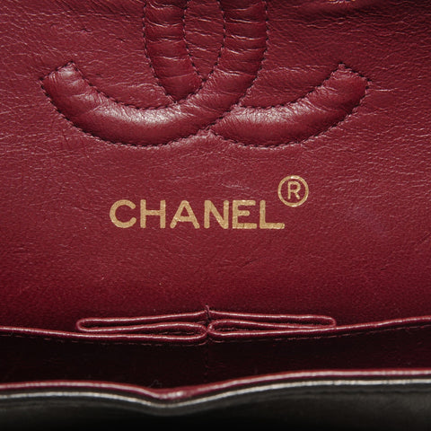 CHANEL Matelass Double Flap Chain 23 Lambskin 3 Series Shoulder Bag black WS28538