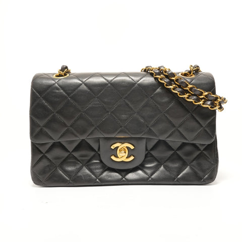 CHANEL Matelassé Double Flap Chain 23 Lambskin 3 Series Shoulder Bag black WS28538