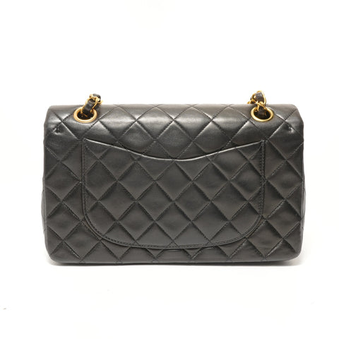 CHANEL Matelass Double Flap Chain 23 Lambskin 3 Series Shoulder Bag black WS28538