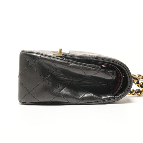 CHANEL Matelass Double Flap Chain 23 Lambskin 3 Series Shoulder Bag black WS28538