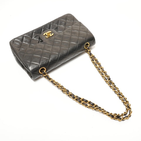 CHANEL Matelass Double Flap Chain 23 Lambskin 3 Series Shoulder Bag black WS28538