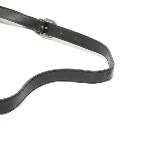 PRADA 2-Way Nylon Shirring Leather Handbag black WS28541