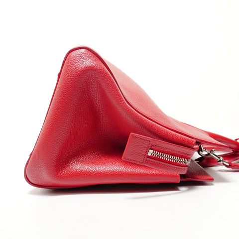 YVES SAINT LAURENT Cabas Rive Gauche Leather Handbag Red WS28542