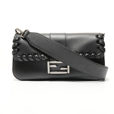 FENDI Leather mamma bucket Shoulder Bag black WS28545