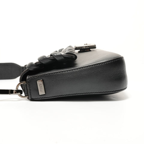 FENDI Leather mamma bucket Shoulder Bag black WS28545