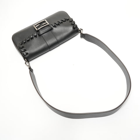FENDI Leather mamma bucket Shoulder Bag black WS28545