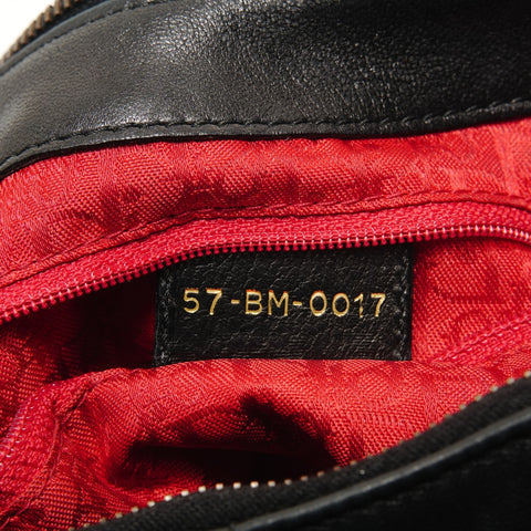 Christian Dior Cannage One Belt Leather Shoulder Bag black WS28546