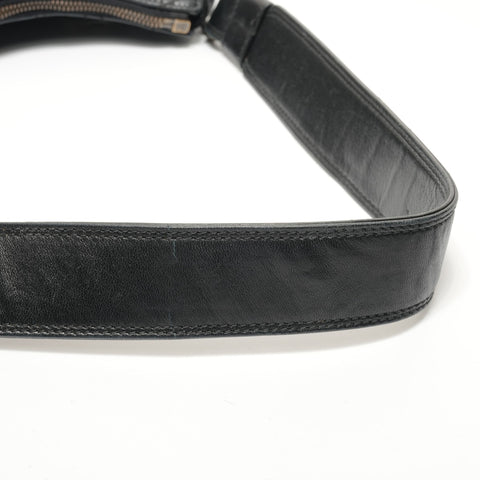 Christian Dior Cannage One Belt Leather Shoulder Bag black WS28546