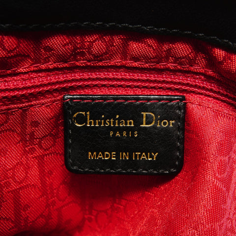 Christian Dior Cannage One Belt Leather Shoulder Bag black WS28546