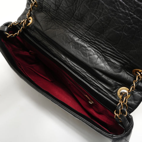 CHANEL Serial number 16, Matelass Chain 2WAY Gold Metal Shoulder Bag black WS28549