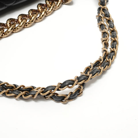 CHANEL Serial number 16, Matelass Chain 2WAY Gold Metal Shoulder Bag black WS28549