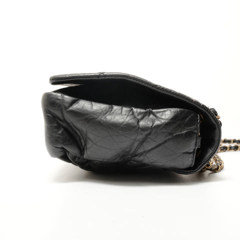 CHANEL Serial number 16, Matelass Chain 2WAY Gold Metal Shoulder Bag black WS28549