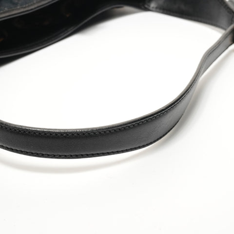 GUCCI Scarf one belt GG canvas Shoulder Bag black WS28550