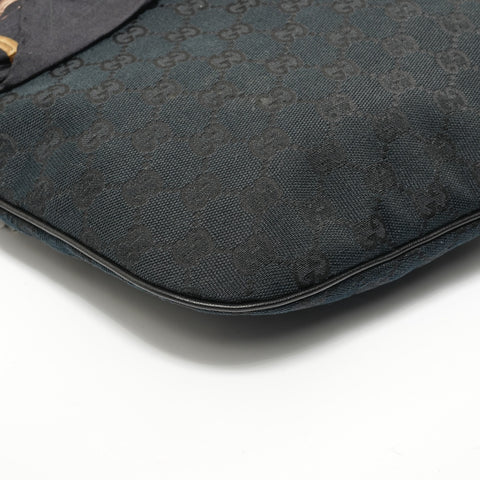 GUCCI Scarf one belt GG canvas Shoulder Bag black WS28550