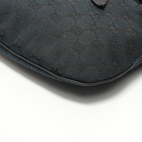 GUCCI Scarf one belt GG canvas Shoulder Bag black WS28550