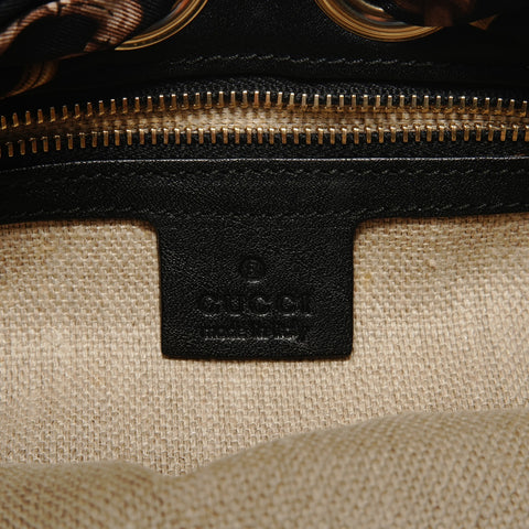 GUCCI Scarf one belt GG canvas Shoulder Bag black WS28550