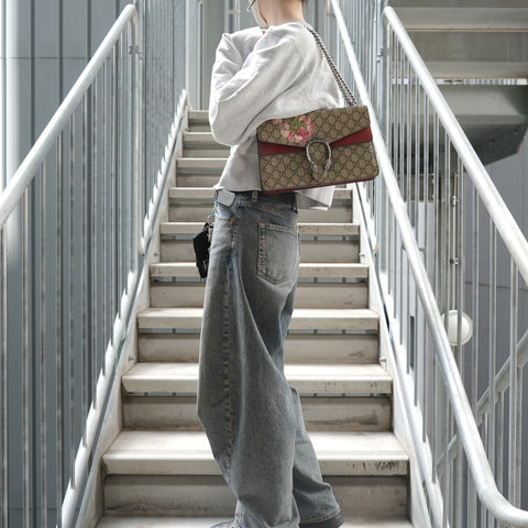 GUCCI Dionysus ChainShoulder GG Supreme Shoulder Bag beige WS28552