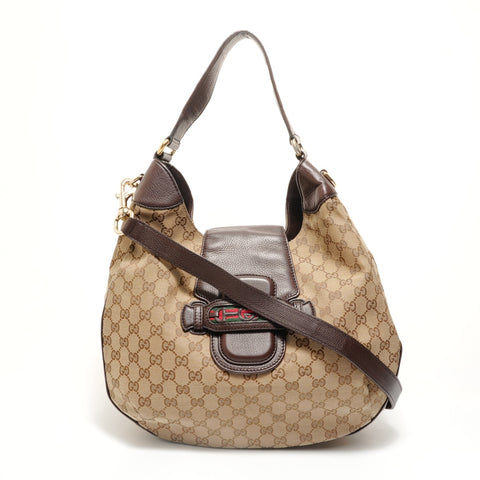 GUCCI Gucci 2-Way GG Canvas Shoulder Bag beige WS28553