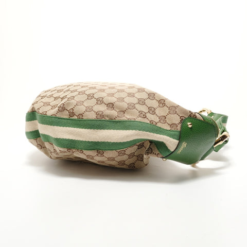 GUCCI Bamboo One Belt GG Canvas Shoulder Bag beige WS28554
