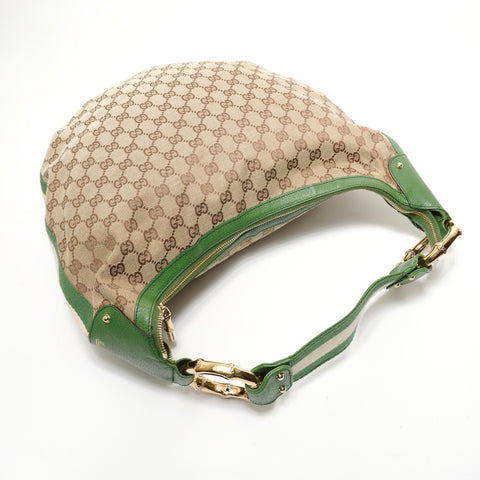 GUCCI Bamboo One Belt GG Canvas Shoulder Bag beige WS28554