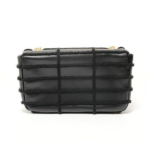 CELINE Monochrome Chain Shoulder Bag Leather Shoulder Bag black WS28555