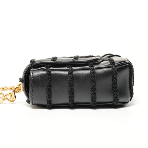 CELINE Monochrome Chain Shoulder Bag Leather Shoulder Bag black WS28555