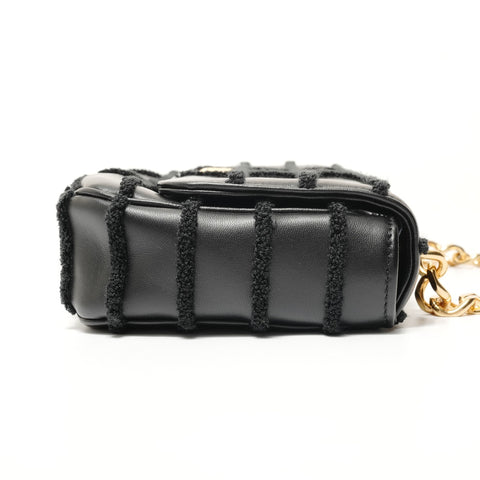CELINE Monochrome Chain Shoulder Bag Leather Shoulder Bag black WS28555