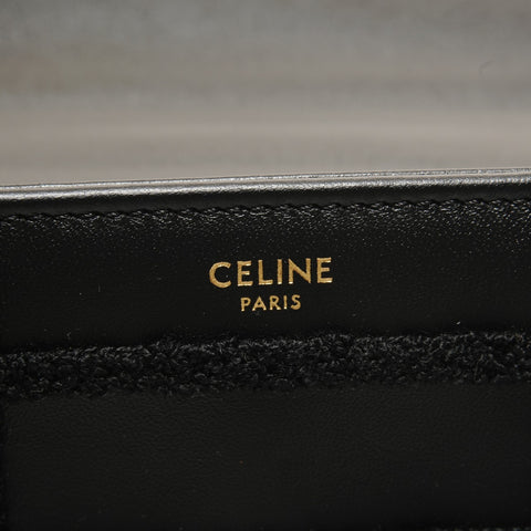 CELINE Monochrome Chain Shoulder Bag Leather Shoulder Bag black WS28555